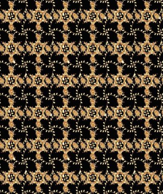 Sevimli çiçek raster deseni. Düz Çiçek Elementleri Tasarımı. Siyah renkli çiçekler. Renkli Yaz Teması çizim şablonu.