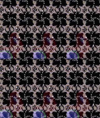 Çiçekli çiçek deseni, suluboya. Raster deseni. Küçük çiçekte güzel bir çiçek deseni..