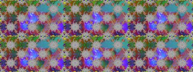 Kusursuz Renksiz Bahar Temalı Kusursuz Arkaplan. Sevimli çiçek raster deseni. Düz Çiçek Elementleri Tasarımı. Gri renkli çiçekler.