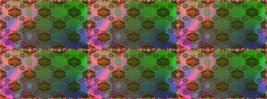 Düz Çiçek Elementleri Tasarımı. Sevimli çiçek raster deseni. Yeşil renkli çiçekler. Renkli Bahar Teması Kusursuz Arkaplan.