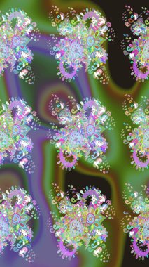 Küçük yeşil çiçeklerle oldukça eski bir besin torbası deseni. Tekstil, kumaş, kapaklar, duvar kağıtları, baskı, paket, koleksiyon defteri, örgü, dekupaj için çiçek arkaplanı..