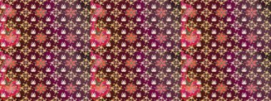 Kahverengi renkli çiçekler. Renkli Bahar temalı eskiz kalıbı. Çiçekli çiçek deseni, suluboya. Düz Çiçek Elementleri Tasarım Raster illüstrasyonu.