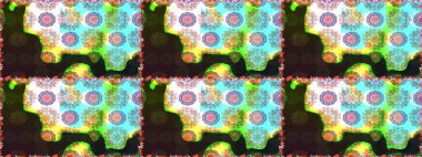 Raster stili kumaş deseni. Çiçekler suluboya çizim deseni.