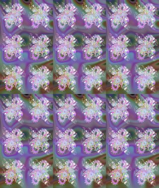 Renkli Bahar Teması eskiz kalıbı. Düz Çiçek Elementleri Tasarımı. Raster illüstrasyonundaki çiçek desenli çizim. Süslü kumaş deseni.