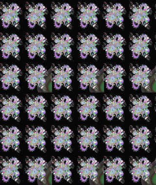 Çiçekli çiçek deseni, suluboya. Siyah renkli çiçekler. Renkli Bahar temalı eskiz kalıbı. Düz Çiçek Elementleri Tasarım Raster illüstrasyonu.