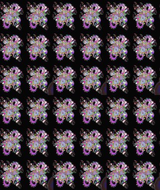 Renkli Yaz Temalı eskiz kalıbı. Sevimli çiçek raster deseni. Siyah renkli çiçekler. Düz Çiçek Elementleri Tasarımı.