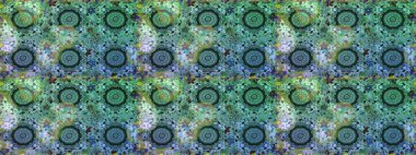 Mavi renklerde, altın elementli, pürüzsüz bir desen. Şam tasarım için kusursuz desen.