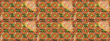 Klasik klasik klasik arka plan. Klasik raster sarısı, kusursuz desen. Geleneksel oryantasyon süsü. Kahverengi renklerde, altın elementlerle kusursuz desen.