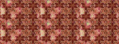 Davetiyeler, kartlar, web sayfası için Raster illüstrasyon. Çizgi sanatı tasarım şablonu için kusursuz sınır. Kahverengi renklerde altın element. Doğu tarzı element. Altın çizgili çiçek dekoru.