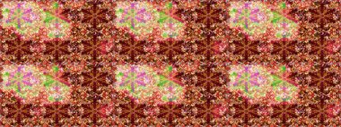 Kırmızı renkte altın. Kusursuz ortaçağ çiçek deseni. Dekoratif simetri arabesk. Doğum günü kartı, davetiye ya da afiş için iyidir. Raster illüstrasyonu.