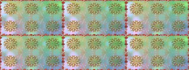 Düz Çiçek Elementleri Tasarımı. Renkli Yaz Temalı Kusursuz Arkaplan. Raster illüstrasyonunda kusursuz çiçek deseni. Tarafsız renklerde çiçekler.