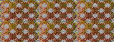 Kızılderili desenli desenli desenli şal deseni. Tekstil, tebrik kartı, boyama kitabı, telefon kılıfı baskısı için kullanılabilir. Raster Henna dövme stili. Etnik Mandala süsü.