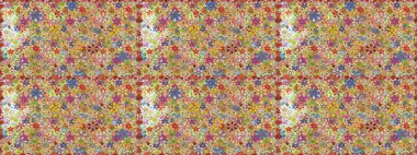 Raster illustration. Seamless floral pattern in folk style with flowers, leaves. Hand drawn.