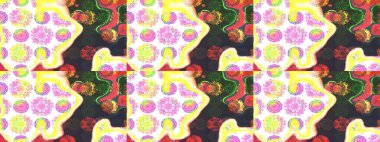 Çiçekli bahar çiçekleri. Küçük renkli çiçekler. Motley illüstrasyonu. Küçük çiçekte güzel bir desen. Moda baskıları için zarif bir şablon. Çizim.