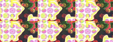 Çiçekli bahar çiçekleri. Küçük renkli çiçekler. Motley illüstrasyonu. Küçük çiçekte güzel bir desen. Moda baskıları için zarif bir şablon. Çizim.