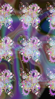 Gömlek baskısı için çiçek boyası. Çiçek desenli eskiz. Tarafsız renklerde çiçekler.