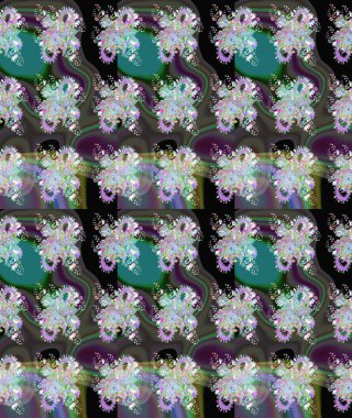 Küçük bir çiçekte eskiz deseni. Raster illüstrasyonu. Hoş bir çiçek geçmişi var. Güzel kumaş deseni.