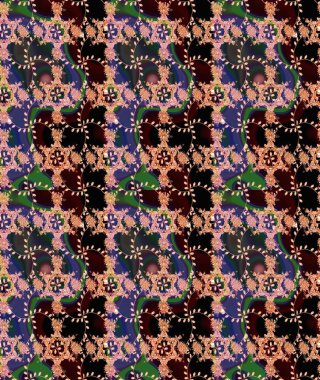 Raster illüstrasyonu. Şatafatlı bahar bahçesi dokusu. Çiçek deseni. Çiçek çizimi arkaplanı.