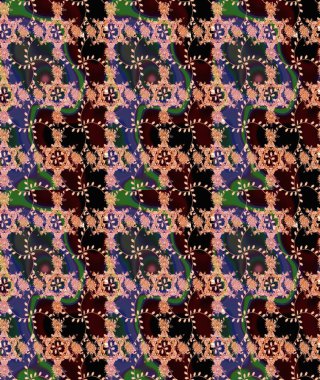 Simple cute pattern in small-scale flowers. Raster illustration. Floral sketch background for textile or book covers, manufacturing, wallpapers, print, gift wrap and scrapbooking.