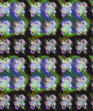 Üzerinde gri renkte çiçekler olan bir çiçek deseni çiz. Suluboya tarzında gri renkte çiçekler.