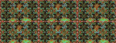 Kahverengi renklerde altın element. Barok tarzında altın çiçek süsü. Damask arkaplanı tekerrür ediyor. Antika altın tekrarlanabilir duvar kağıdı.