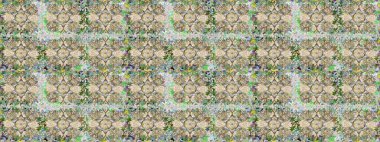 Tarafsız renklerde altın rengi ve altın elementler üzerinde altın pürüzsüz desen. Kusursuz damaske klasik altın desen. Tekrarlayan elementlerle soyut arkaplan oluşturun. Raster illüstrasyonu.