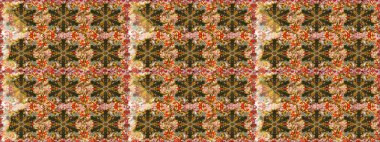 Barok tarzında altın çiçekli süs. Damask pürüzsüz yineleme kalıbı. Kahverengi renklerde altın element. Antika altın tekrarlanabilir duvar kağıdı.