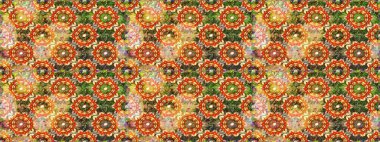 Raster oryantal süs. Kusursuz altın desen. Altın elementlerle kahverengi renklerde altın desen.