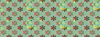 Çiçekli çiçek deseni, suluboya. Düz Çiçek Elementleri Tasarım Raster illüstrasyonu. Tarafsız renkler üzerine çiçekler. Renkli Bahar Teması çizim kalıbı.