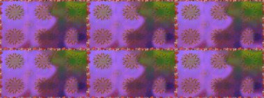 Sevimli çiçek raster deseni. Renkli Yaz Temalı Kusursuz Arkaplan. Mor renkli çiçekler. Düz Çiçek Elementleri Tasarımı.