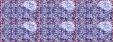 Küçük menekşe çiçekleri içinde oldukça eski bir besin torbası deseni. Tekstil, kumaş, kapaklar, duvar kağıtları, baskı, naylon, yapıştırma, örgü, dekupaj için çiçeksiz arkaplan.