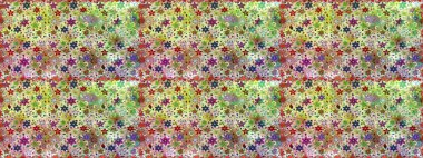 Tarafsız renklerde etnik çiçeklerle kusursuz bir desen. Asya Tekstil 'inde Raster Çiçek İllüstrasyonu.