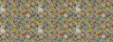 Raster illüstrasyonu. Yeşil renkli çiçekler. Kusursuz çiçek deseni duvar kağıdı için kullanılabilir.