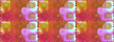 Botanik kusursuz desen. Suluboya etkisi. Organik elementler. Raster deseni.