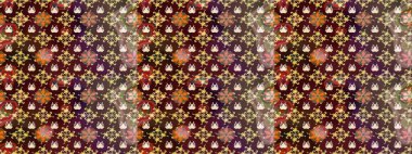 Düz Çiçek Elementleri Tasarımı. Raster. Renkli Bahar Teması çizim şablonu.