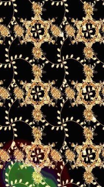 Siyah renkli çiçekler. Düz Çiçek Elementleri Tasarımı. Renkli Bahar Teması eskiz kalıbı. Raster illüstrasyonunda çiçek deseni çizimi.