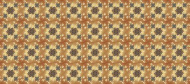 Klasik raster sarısı, kusursuz desen. Çiçek süsü kumaş deseni, cam, çiçek desenli metal bej ve kahverengi altın elementli..