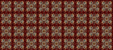 Altın rengi klasik barok çiçekli desenli. Kahverengi, gri ve kırmızı renklerdeki altın desenli altın elementler. Lüks, kraliyet ve Viktorya dönemi konsepti. Süsleme.