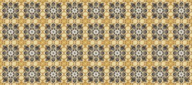 Bej, gri ve kahverengi renklerde altın tekrarlayan elementlerle soyut arkaplan. Kusursuz oryantal klasik altın desen.