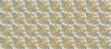 Geleneksel klasik raster altın pürüzsüz desen. Bej, nötr ve gri renklerde altın elementler. Barok tarzında kusursuz bir doğulu süsü..