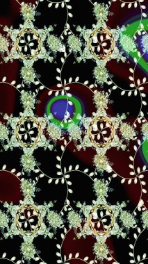 Suluboya tarzında siyah renklerde. Raster illüstrasyonu. Küçük çiçekli bahar deseni çiz.