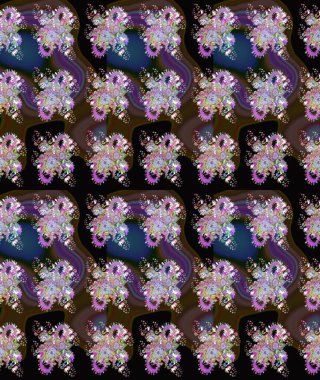 Çizim çiçek deseni duvar kağıdı, web sitesi arka planı, ambalaj kağıdı, davetiye, broşür, afiş veya web sitesi için kullanılabilir. El çizimi Raster çizimi. Parlak elementlerin.