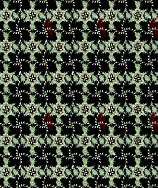 Modern gelişim, siyah raster arka plan duvar kâğıdı illüstrasyonu, klasik çizgi çizgisi, desenli desenli çiçekler, çiçekli süsler. Çiçekli el çizimi çizimi deseni.