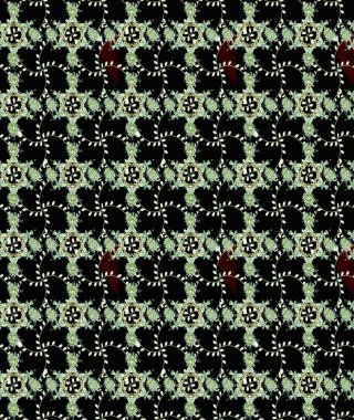 Modern gelişim, siyah raster arka plan duvar kâğıdı illüstrasyonu, klasik çizgi çizgisi, desenli desenli çiçekler, çiçekli süsler. Çiçekli el çizimi çizimi deseni.