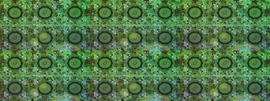 Kusursuz altın desenli bukleler. Altın elementli yeşil renkler. Raster altın desen. Doğu tarzı arabesk. Raster illüstrasyonu.