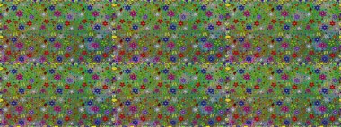 Raster düz çiçekleri pürüzsüz desen. Yeşil renkli çiçekler. Tasarım hediye paketi, tebrik kartları, posterler ve afiş tasarımı.