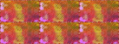 Turuncu renkli çiçekler. Raster düz çiçekleri pürüzsüz desen. Tasarım hediye paketi, tebrik kartları, posterler ve afiş tasarımı.