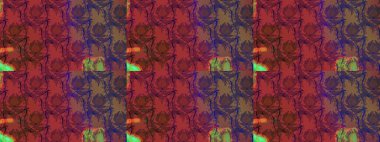 Küçük çiçekte hoş bir çiçek deseni var. Çiçeksel elementlerle süslenmiş zarif raster dokusu. Parlak çiçekli kahverengi ve kırmızı renkler üzerine soyut çizim deseni.