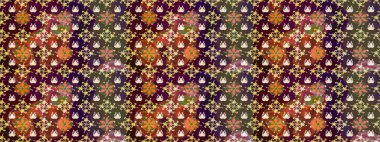 Hoş bir çiçek geçmişi var. Raster illüstrasyonu. Küçük bir çiçekte eskiz deseni. Güzel kumaş deseni.