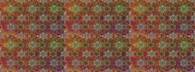 Raster illüstrasyonu. Çiçeklerle suluboya desenli çiçek deseni. Kahverengi renkli güzel tekstil.